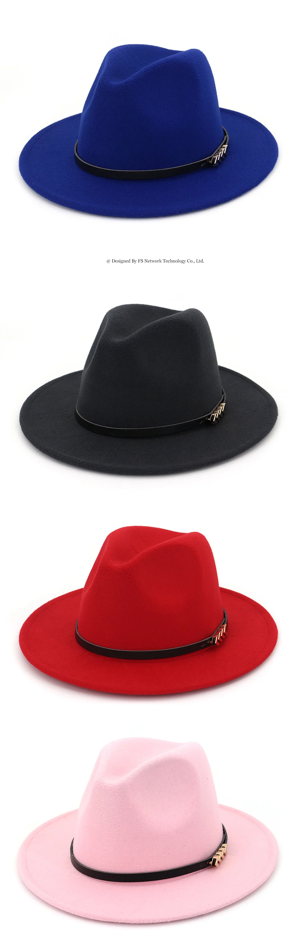 FS 2019 унисекс британский стиль фетровые шляпы федоры для Для мужчин Крестный отец широкими полями Для женщин Зимняя шляпка для церкви Топ