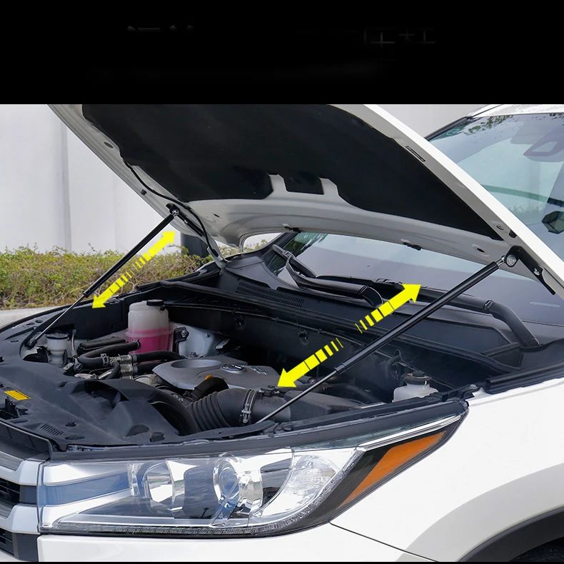 Капот автомобиля Опора капота гидравлический шток стойки баров подъемная пружина амортизатор Автомобиль Стайлинг для Toyota Highlander-2019X50