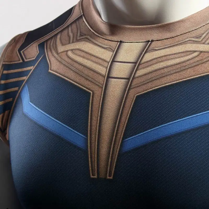 Thanos Costumes Avengerss 4 Endgame Quantum War Battle T-shirts For Men Sleeveless 3D Printed Tops Halloween Costume Adult