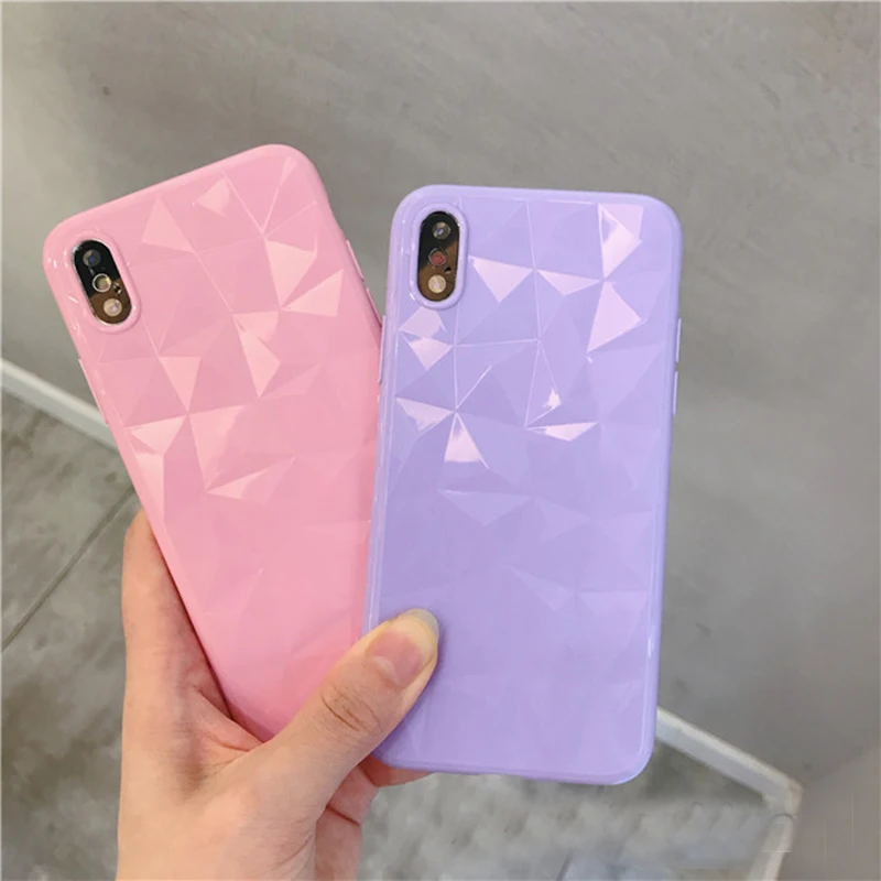 Прозрачный 3D чехол для iphone 8 7 6 S Plus X 10 XR XS MAX чехлы с алмазным узором iPhone s
