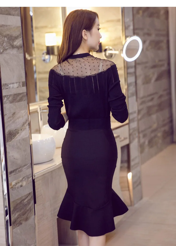 Новый 2019 сезон: весна–лето Европейская мода черный юбка-годе Для женщин Винтаж женское платье юбки женские S-5XL 2 цвета