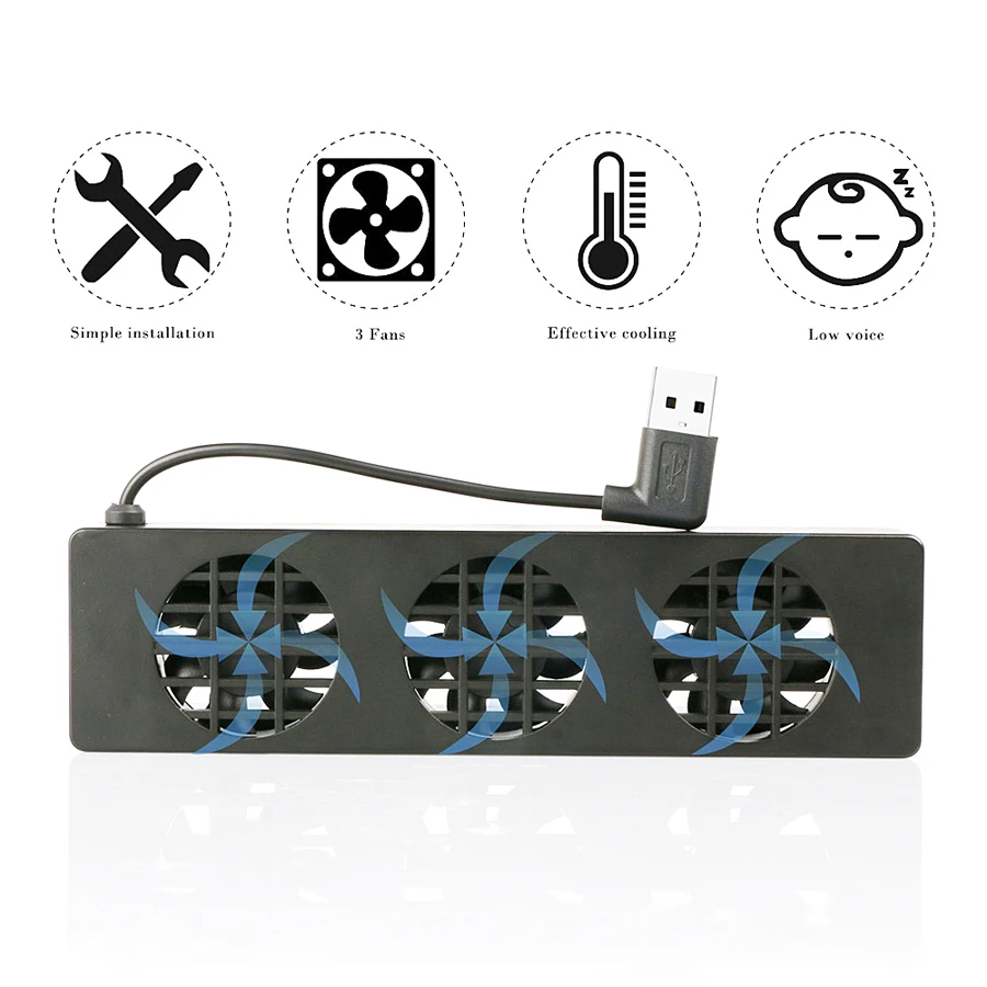 3 External USB Cooling Fans for Nintend Switch Docking Station Fans with Adjustable Speed Controll for NS Original Dock