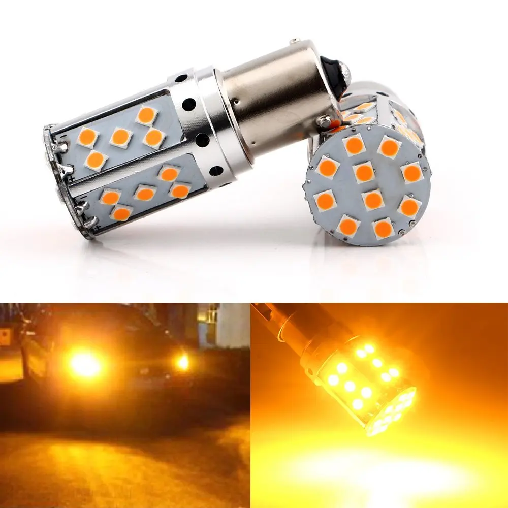 Flashing light bulb - BA15S LED 12V, 30W - orange - HI:PE