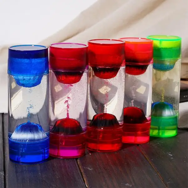 Novelty Volcano Eruption Vision Hourglass Ornaments - Liquid Oil Sandglass Timers Children's Day Birthday Gift Home Office Decor