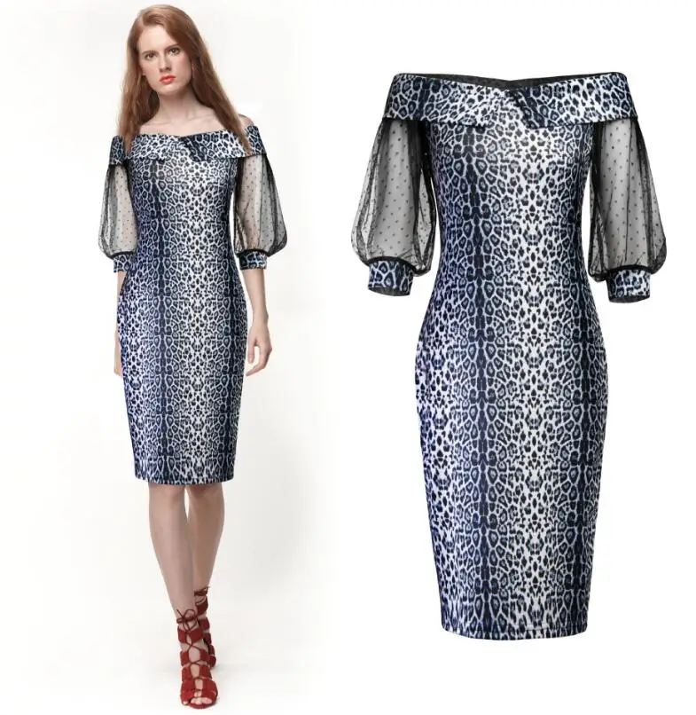 

Summer dress women slash neck Lace print Dress ladies Casual party dress women plus size clothes longo vestido de festa
