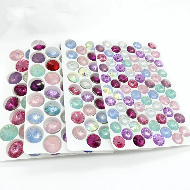 

Wholesale Lots Colors Elements Rivoli Resin Round Loose Beads Jewelry Making 10mm 12mm 14mm 16MM