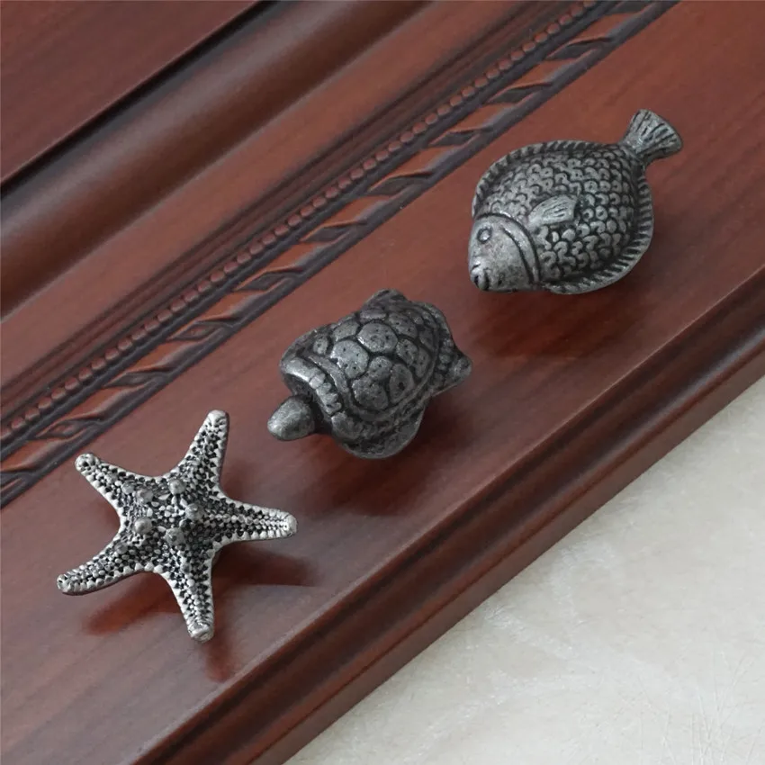 Turtle Fish Starfish Knob Dresser Knob Drawer Knobs Pulls Handle Kitchen Cabinet Door Knobs Antique Silver Black Pewter Animal Turtle Fish Starfish Knob Dresser Knob Drawer Knobs Pulls Handle Kitchen Cabinet Door Knobs Antique Silver Black Pewter Animal