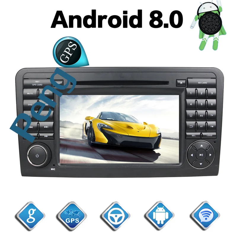 

2 Din Android 8.0 Car CD DVD Player 8Core GPS Navigation for Mercedes Benz ML W164 ML350 ML500 GL X164 GL320 Stereo 1080P HD