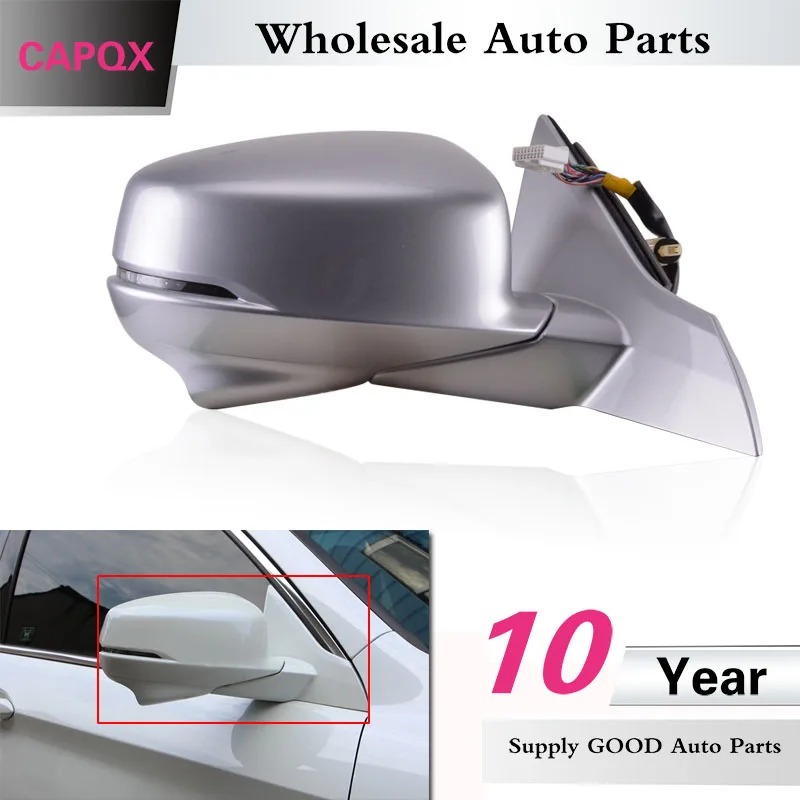 

CAPQX 18Wire Camera Outside Rearview Mirror Assembly For Honda Accord 2014 2015 2016 With Electric folding+turn light +Heating