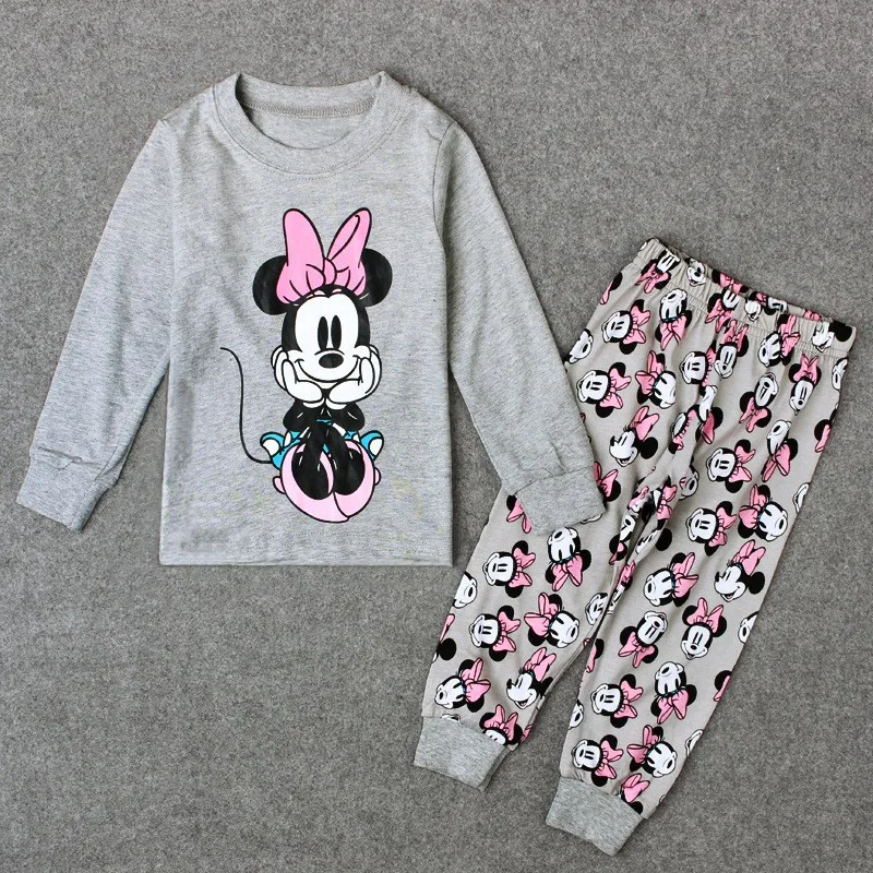 2017 Kids Clothes Baby Girls Clothing Sets Children Minnie Pajamas Pijama Set Roupas Infantis Menina Homewear Sleepwear Suits03