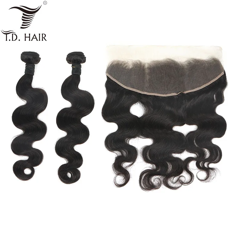 

Peruvian Pre Plucked Body Wave Lace Frontal Closure 13x4 with Human Hair Bundles for making a Wig