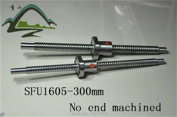 

Free Shipping 16mm 1605 Ball Screw Rolled ballscrew 1pc SFU1605 L 300mm with 1pc 1605 Flange single ballnut for cnc parts