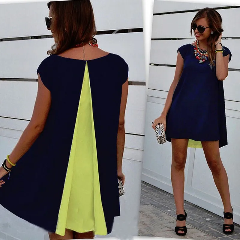 Ukraine Plus Size XL Casual Beach Dress Short Sleeve Female Women Dress 2016 Summer Style A Line Bodycon Dresses Vestido-1
