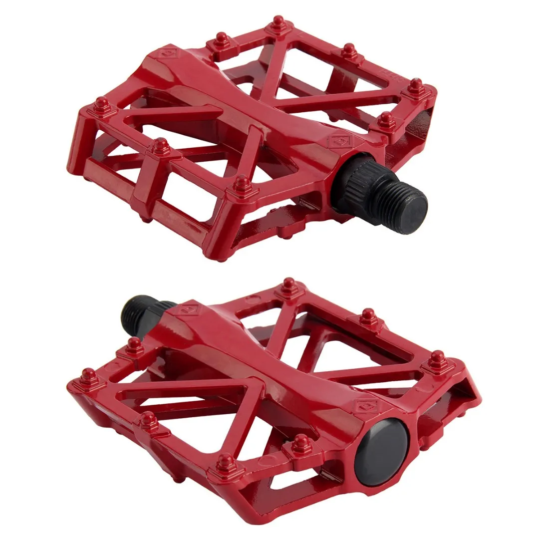 1Pair Bicycle Pedal Road Mountain Bike Bicycle Cycling Aluminum Alloy Flat Platform Pedals Portable Cycling Accessories 5 Colors