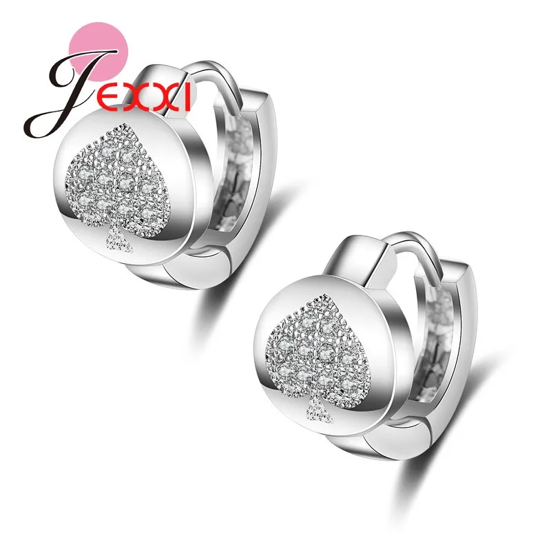 

Jemmin Charms Fashion Silver Mosaic African AAA Crystal Heart Design Hoop Earrings for Women Brincos Bridal Jewelry