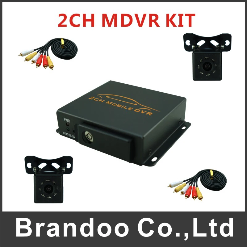 

Cheapest 2CH Car DVR Mobile DVR Profession Taxi DVR Kit With 2 Camera