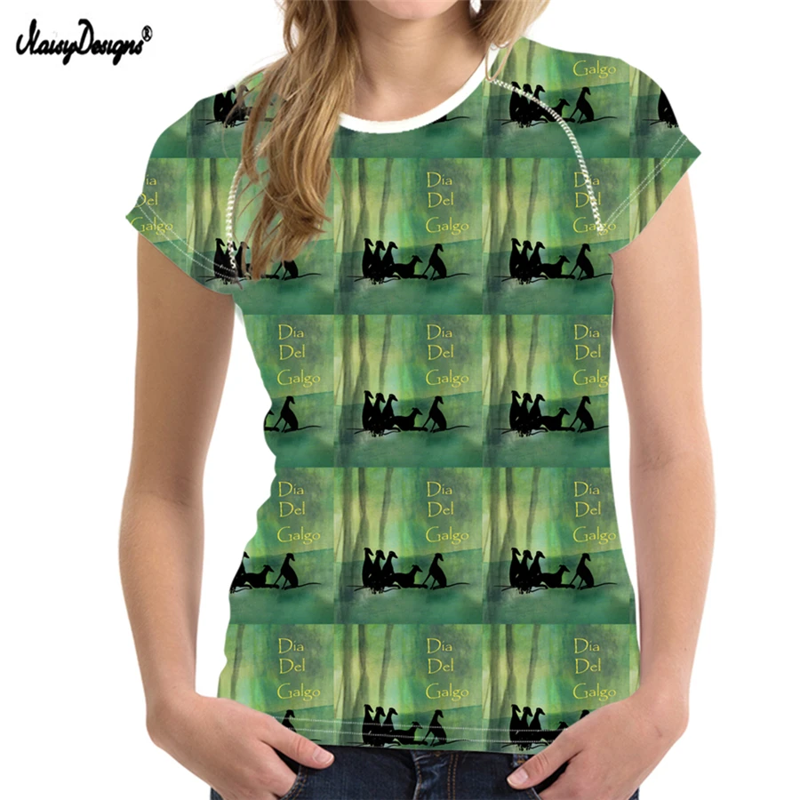 

Women Summer T shirts Custom Greyhound Dogs Printed Female Short Sleeve Lady O-neck Soft Basic Clothing Camisetas Dropshipping