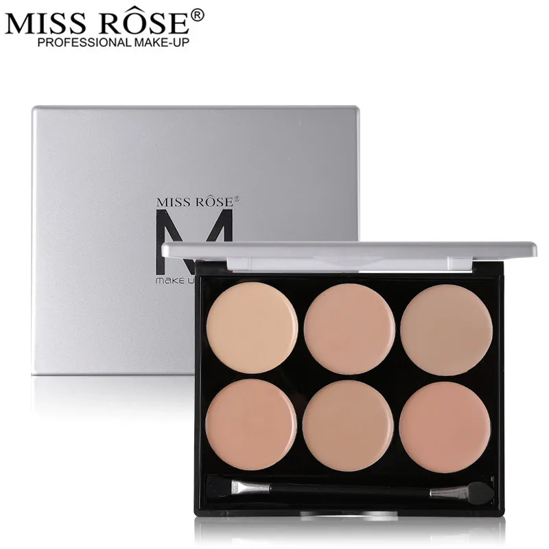 Miss Rose, 6 цветов, консилер, палитра, коррекция лица, макияж, круглый контур, хайлайтер, безупречный макияж, база, корректор