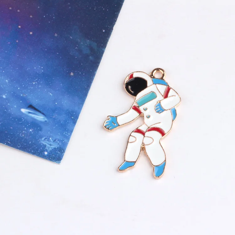 6 шт., Япония, Корея, креативные милые дизайн rocket планета астронавт для телефона со звездным небом космическим серьги для женщин, сделай сам, модные ювелирные изделия, аксессуары