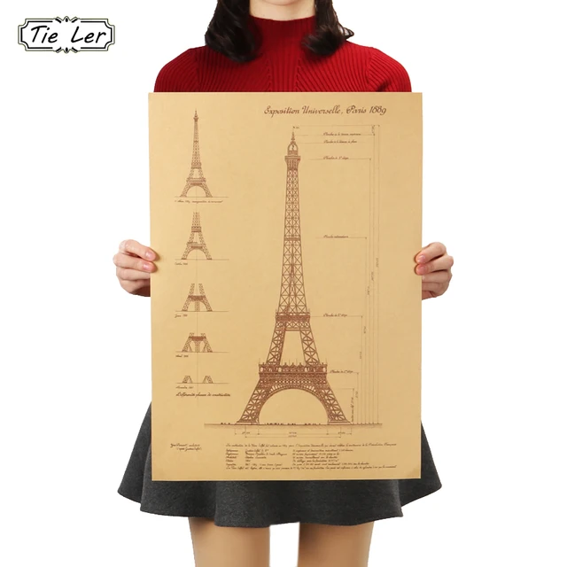 Best Price TIE LER Retro Kraft Paper Poster Hand Drawn Sketches Paris Tower Wall Stickers Bar Cafe Home Decorative Paintings 51.5X36 CM Best Price TIE LER Retro Kraft Paper Poster Hand Drawn Sketches Paris Tower Wall Stickers Bar Cafe Home Decorative Paintings 51.5X36 CM