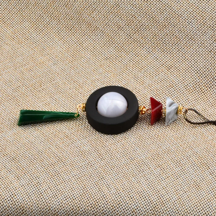 SINLEERY женский винтажный богемский ювелирный круглый шар акриловое ожерелье треугольные Подвески на длинной цепи дизайн MY348 SSC