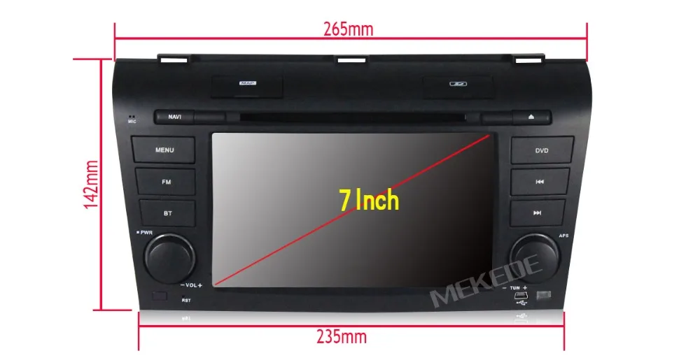 Perfect ROM 16G 1024*600 Quad Core Android 7.1 car DVD for MAZDA 3 MAZDA3 2004 2005 2006 2007 2008 2009 Car DVD Player GPS 4G Radio 3