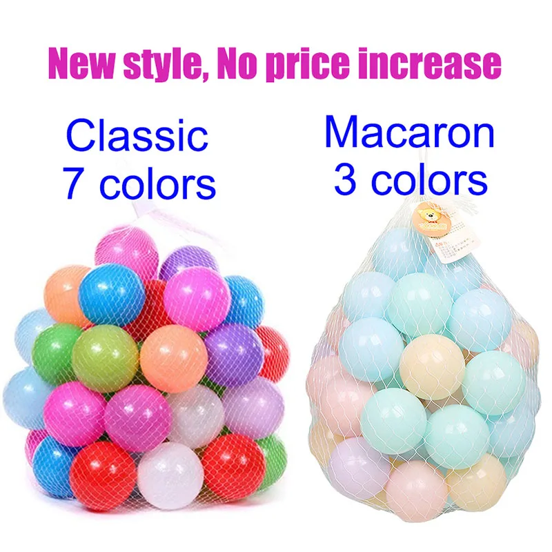 Price 200pcs bag Eco Friendly Colorful Soft Plastic Water Pool Ocean Wave Ball Baby Funny Kids Toys Stress Air Ball Outdoor Fun Sports