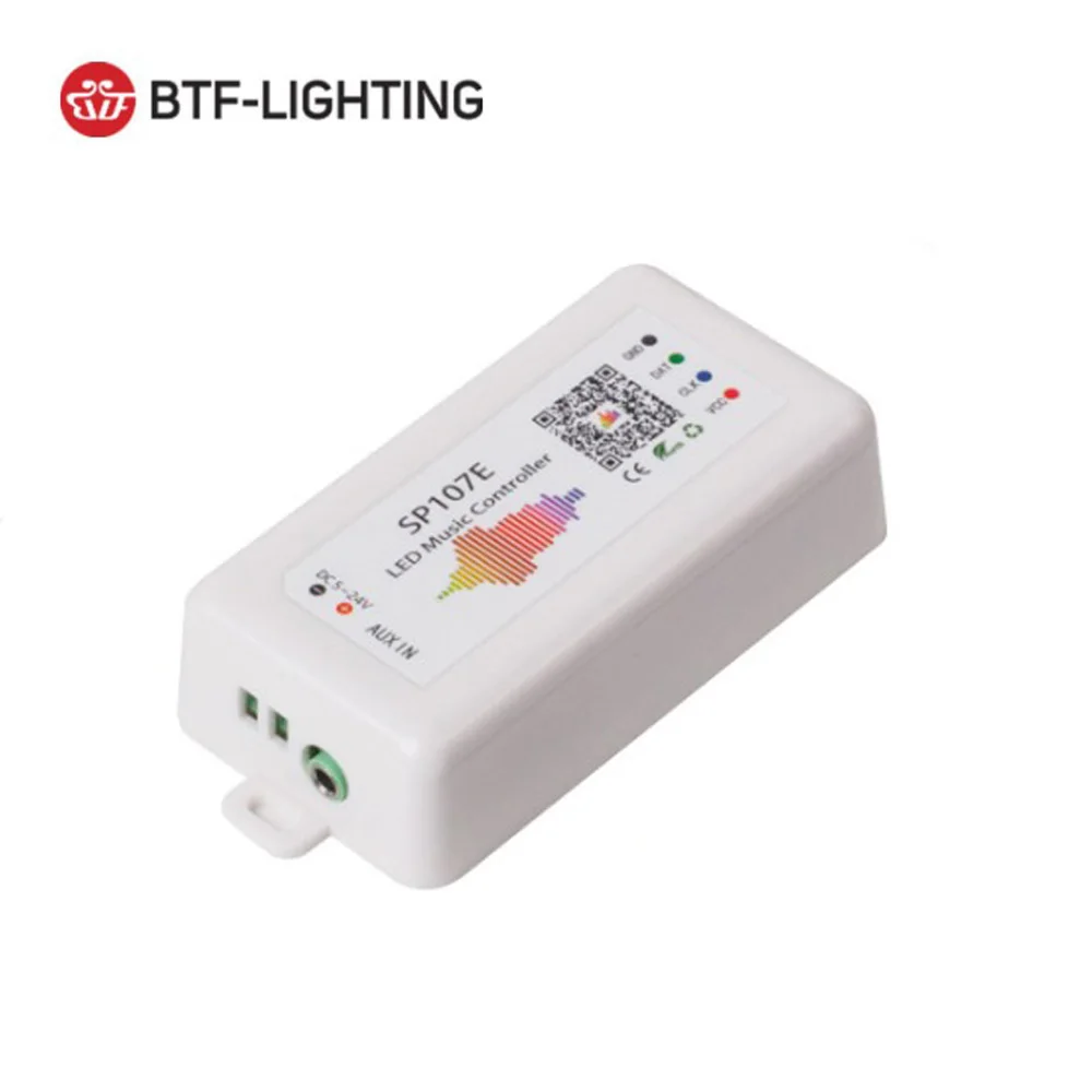 Cena SP107E kontroler led Bluetooth pikseli IC SPI muzyki przez aplikacja na telefon dla LPD8806 WS2812 SK6812 SK9822 RGBW APA102 taśmy DC5 24V