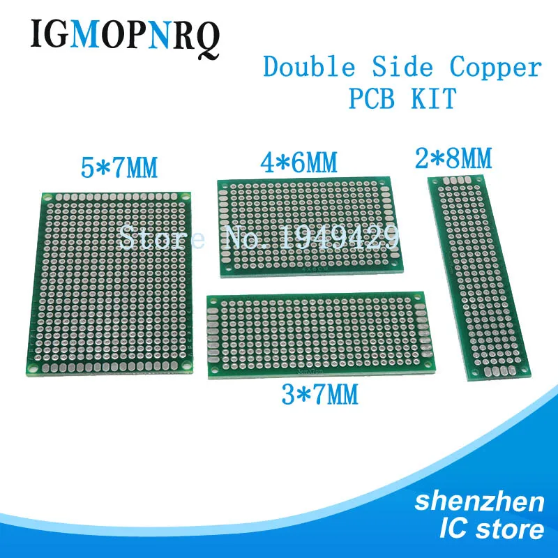 4 шт. 5x7 4x6 3x7 2x8 см двухсторонний медный прототип печатной платы Универсальный электронный diy комплект pcb