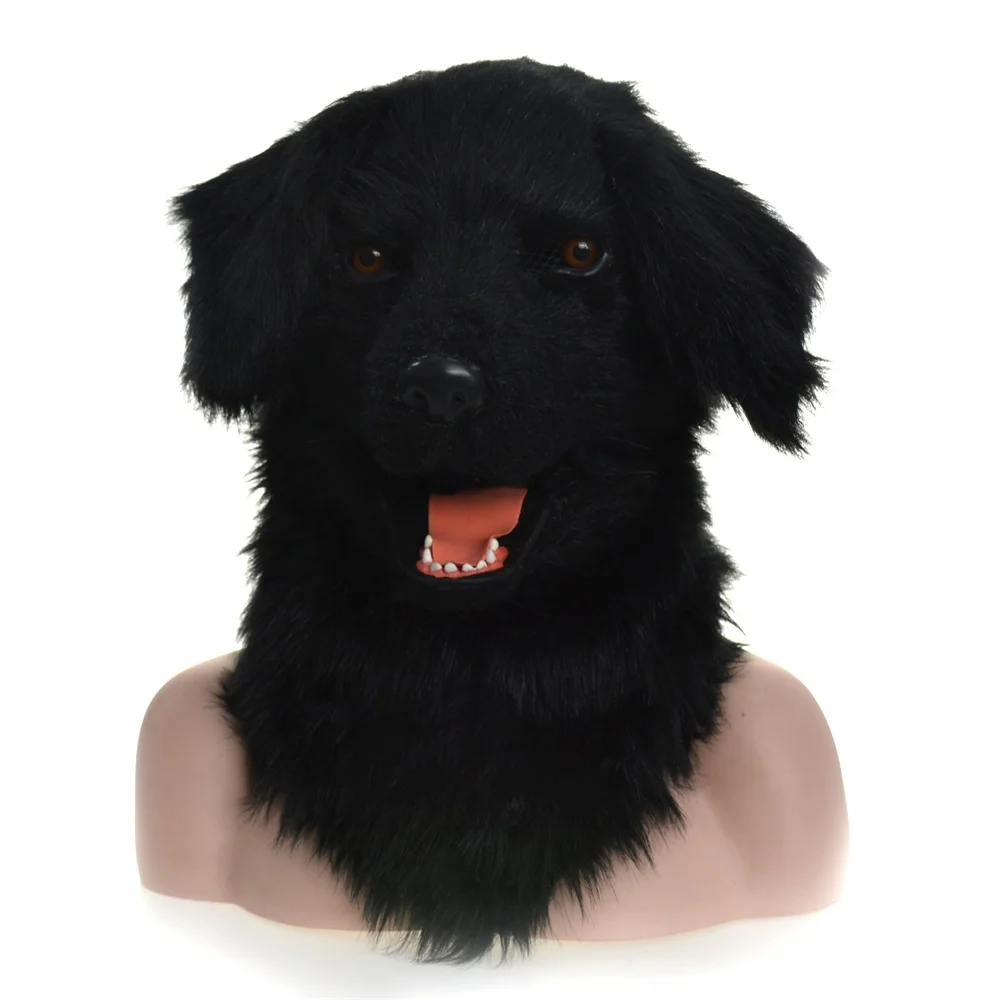 

Moving Mouth Mask Animal Mask Black Dog Animal Carnival Face Masks