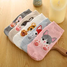 La MaxPa, 10 пар, женские короткие носки, короткие носки с изображением кота, собаки, мультяшных животных, женские носки для девушек, художественные носки, Meias, короткие носки, k478