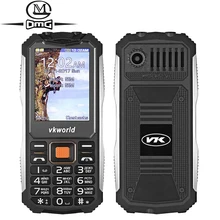 Русская клавиатура мобильный телефон Dual SIM Оригинальный vkworld камень V3S долгого ожидания большая коробка Динамик двойной светодиодные фонари сотовые телефоны