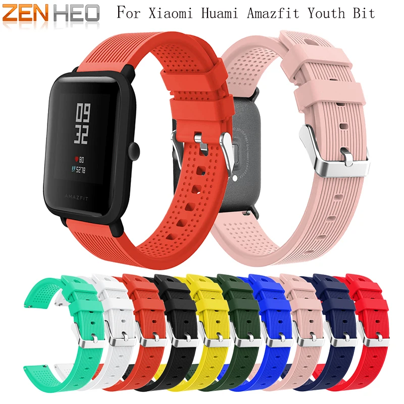 Мягкий силиконовый ремешок для Xiaomi Huami Amazfit Bip BIT PACE Lite Youth 20 мм|Смарт-аксессуары| |