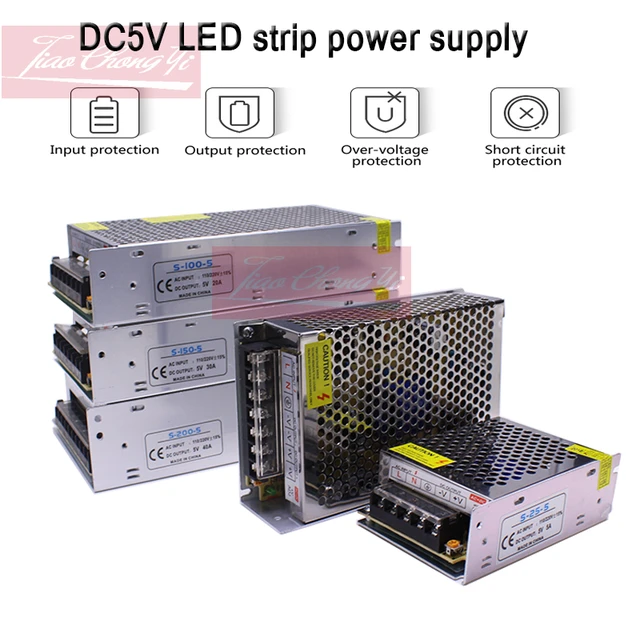 5V Regulated Switching Power Supply 5A 10A 20A 30A 40A 60A AC110V / 220V to DC5V  Power