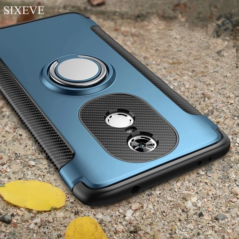 

SIXEVE Finger Ring Phone Case For Xiaomi Redmi 3S 4A 4X 5 Plus Redmi Note 3 4 4X Pro Mi6 Hard PC Soft silicone Combo Back Cover