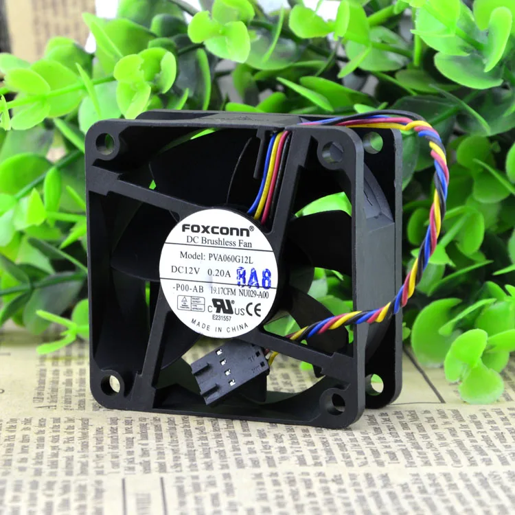 

PVA060G12L 12V 0.20A 6CM 6025 PWM thermostat 4-wire fan