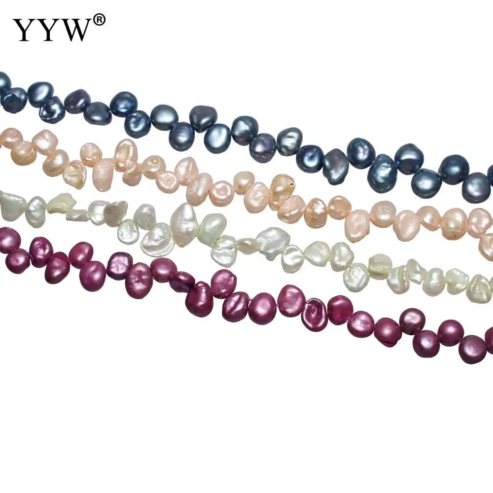

Charming Cultured Baroque Freshwater Pearl Beads Mixed Colors Bead 5-6mm For Necklace Bracelet Making 14.5 Inch Strand