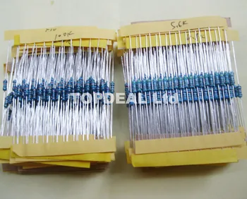 

1/4W Metal Film Resistors Assorted kit 75 Values (1 ohm~ 10M ohm) 1% 10pcs/each value, total 750pcs