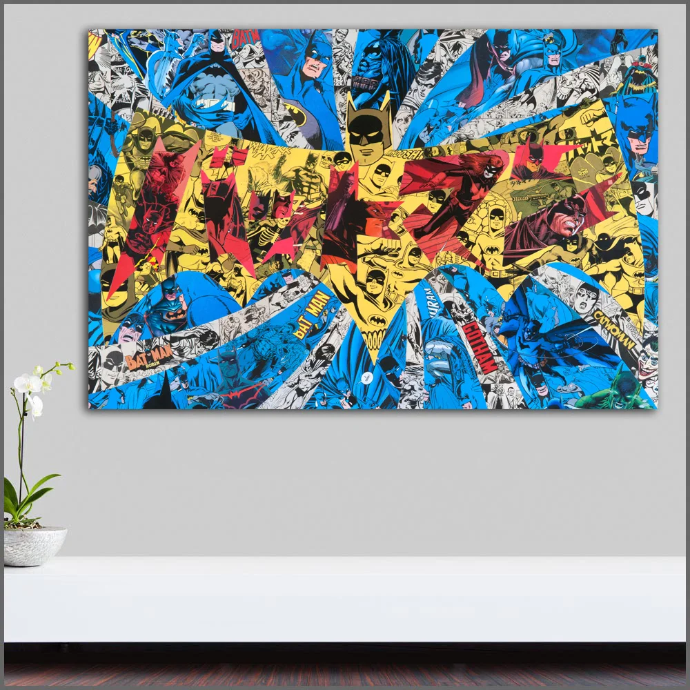 Large size Printing Batman pop Art hero cool Wall Art Picture Home Decor Living Room Modern