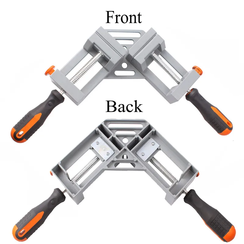 Деревянные рабочие зажимы, угловые зажимы, угловые тиски под углом 90 градусов, двойная ручка, регулируемая для боев с рамой, скрепки, Деревообрабатывающие инструменты