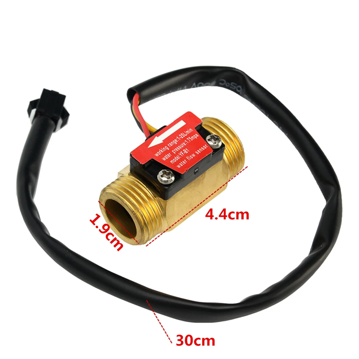 1PC G1/2 Inch Water Flow Hall Sensor Switch Flow Meter For Industrial Control Electronic Components Sensors