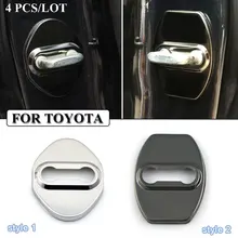 Ceyes Door Lock Cover Stainless Steel Car Styling Case For Toyota Corolla Camry Avensis Rav4 Yaris Auris Accessories Car-Styling