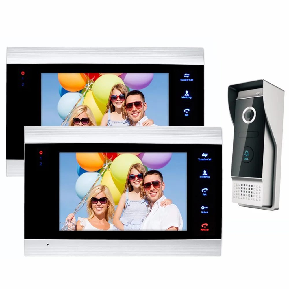 

7" LCD Display Video Doorbell Visual Door Intercom System 1200TVL Outdoor IR Camera F1408