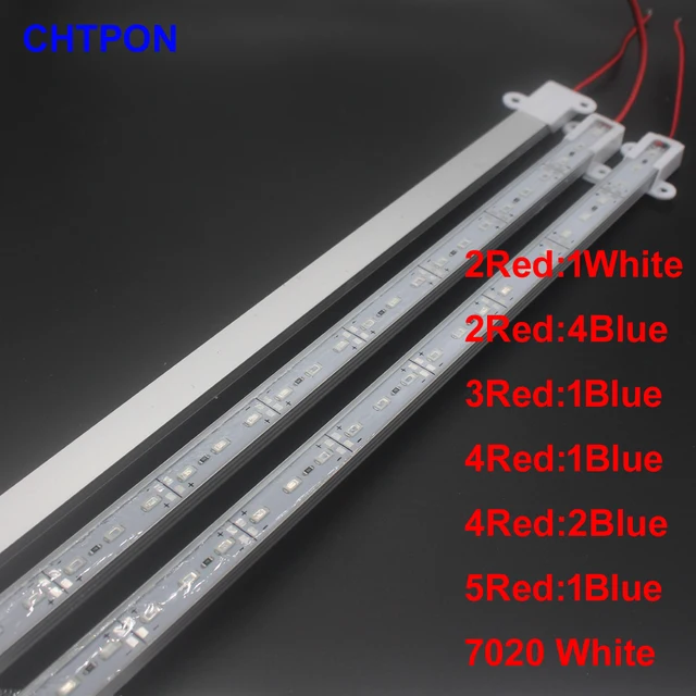 1pcs 5pcs LED Grow light 5630 LED Bar Light 12V 36LEDs 50cm IP68 Waterproof Aquarium