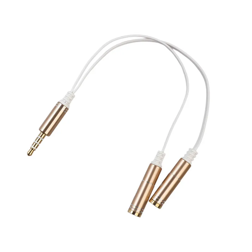 

3.5 mm Stereo Audio Y-Splitter 2 Female to 1 Male Cable Adapter For Earphone Aug29 Professional Drop Shipping