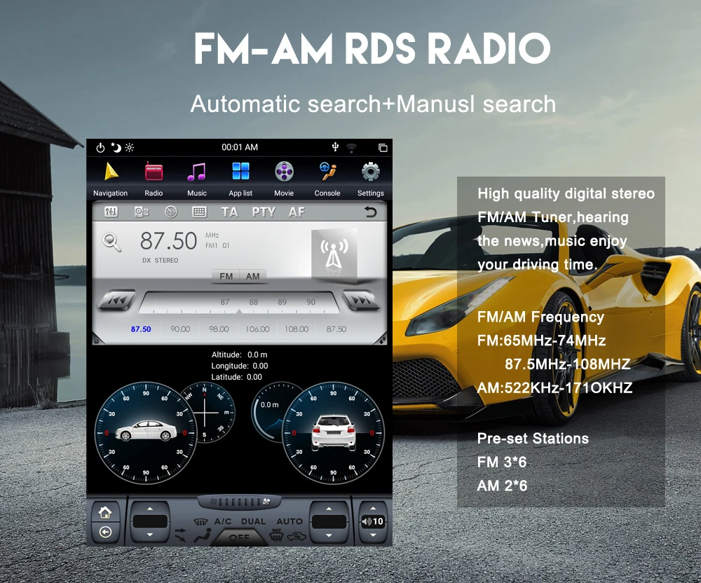 10,4 ''Тесла Android 9,0 PX6 4+ 64 Гб Встроенный DSP беспроводной CARPLAY Автомобильный мультимедийный радио для Lexus GX470/Toyota Land Cruiser Prado 120 2002-2009 gps навигационный головное устройство