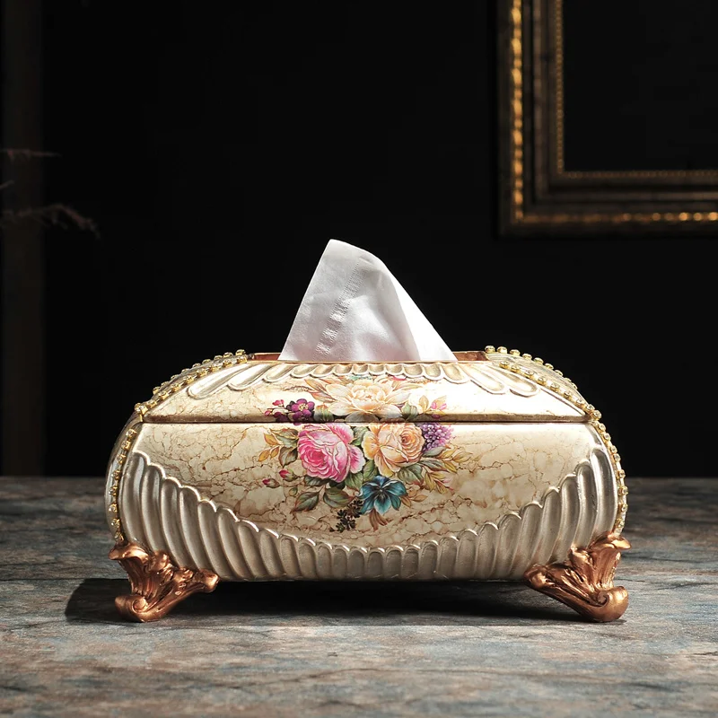 Роскошный европейский стиль мебель для дома в стиле ретро декоративные салфетки бумажные полотенца коробка модное украшение