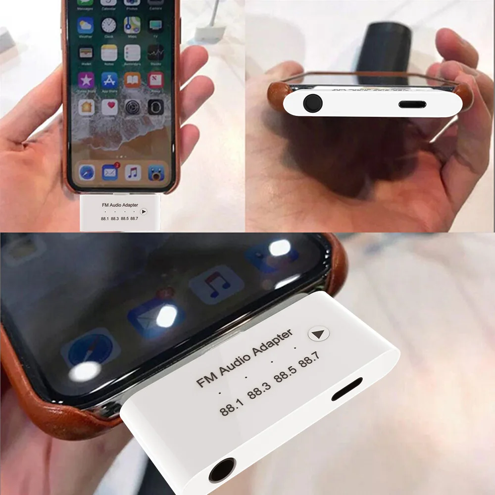 THT 015 3 in 1 Lightning Adapter Transmitter Kit with 3 5mm Headphone Aux Jack Adapter for iPhone X 8Plus 6 6S 6P 7P 7 ipad