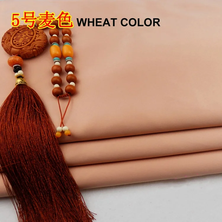 Подкладка из полиэстера скучно атласной ткани 150 см Ширина для костюм модное пальто платье - Цвет: WHEAT