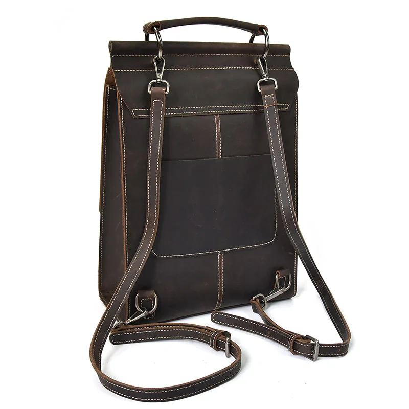 Винтажный кожаный мужской женский рюкзак Crazy Horse из натуральной кожи, мужской рюкзак А4, школьные сумки, рюкзаки для ноутбука, сумка на плечо